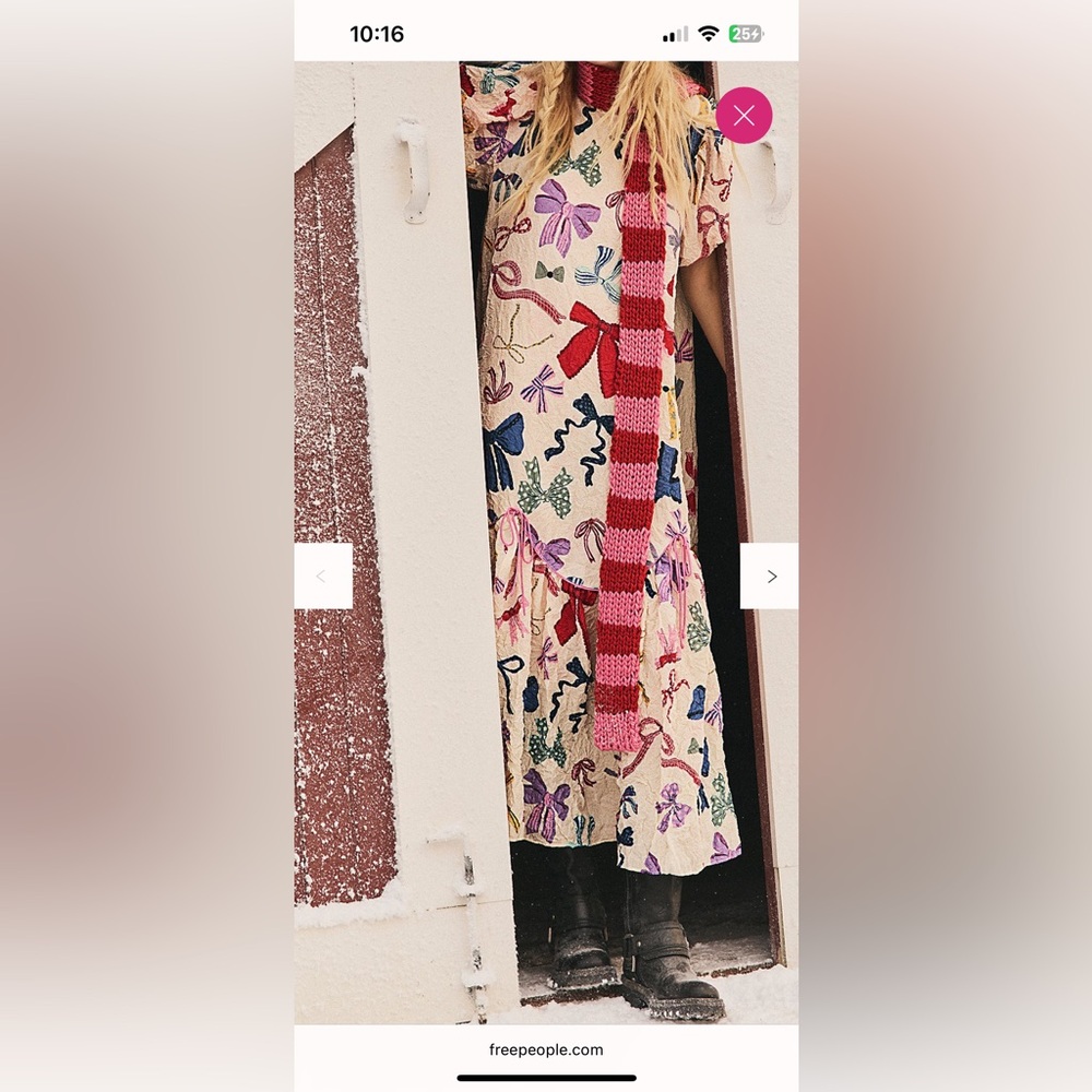 ISO Free People Tied In A Bow Midi Dress